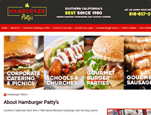 Tablet Screenshot of hamburgerpattiescatering.com